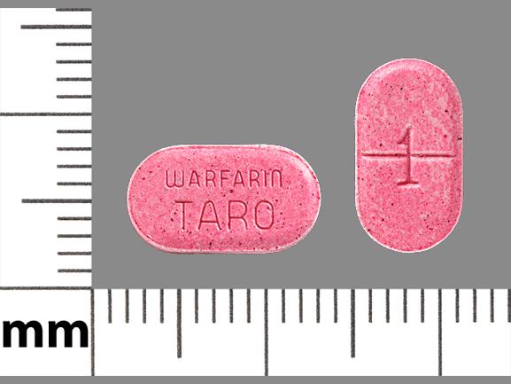 Pill 1 WARFARIN TARO Pink Oval is Warfarin Sodium