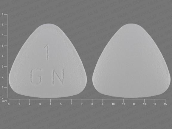 Pill 1 GN White Three-sided is Granisetron Hydrochloride