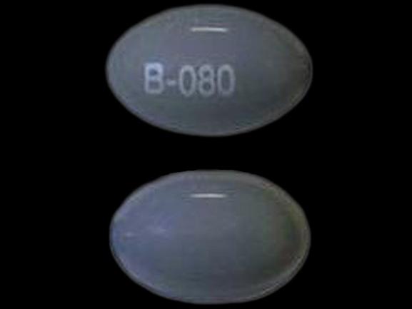 Pill B-080 Gray Oval is Somnote