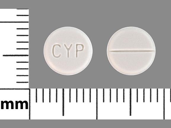 Pill CYP White Round is Cyproheptadine Hydrochloride