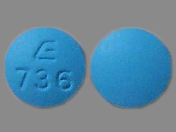 Pill E 736 Blue Round is Desipramine Hydrochloride