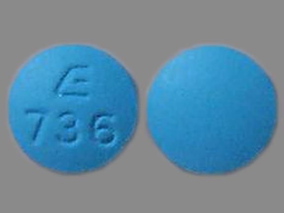 Pill E 736 Blue Round is Desipramine Hydrochloride