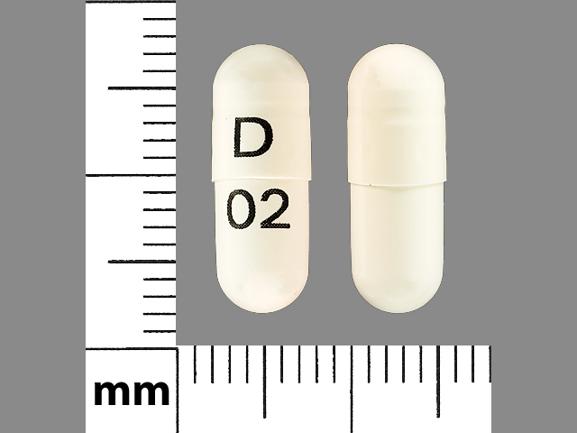 Pill D 02 White Capsule/Oblong is Gabapentin