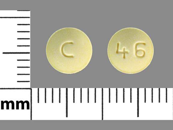 Pill C 46 Yellow Round is Olanzapine