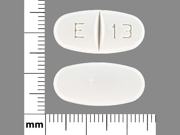 Pill E 13 White Oval is Levetiracetam