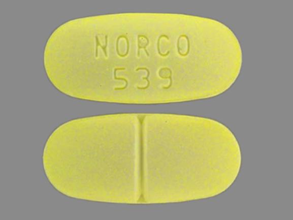 Norco 325 mg / 10 mg NORCO 539