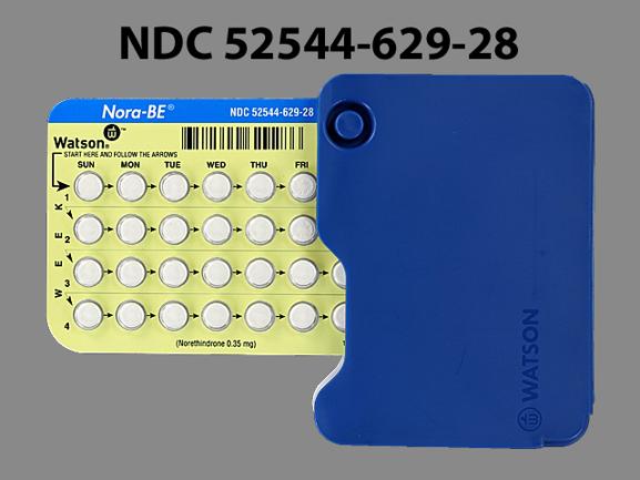 Pill WATSON 629 is Nora-Be 0.35 mg