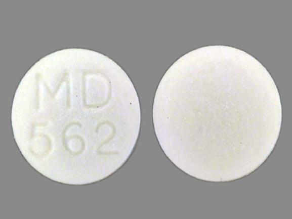 Pill MD 562 White Round is Metadate ER