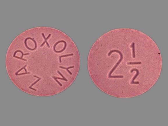 Pill ZAROXOLYN 2 1/2 Pink Round is Zaroxolyn