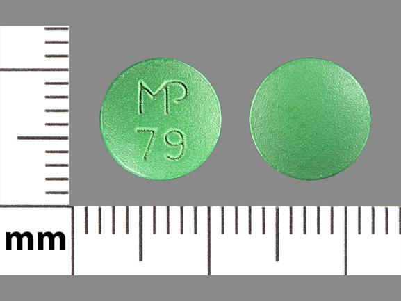 Pill MP 79 Green Round is Imipramine Hydrochloride