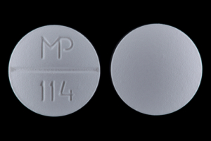 Trazodone Hydrochloride 100 mg - 53489-0511 MP 114 Pill - white round, 11mm