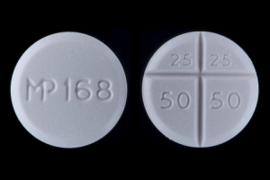 Pill MP168 2525 5050 White Round is Trazodone Hydrochloride
