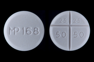 Pill MP168 2525 5050 White Round is Trazodone Hydrochloride
