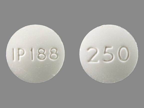 Pill 250 IP188 White Round is Naproxen