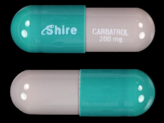Pill Shire CARBATROL 200 mg Gray Capsule/Oblong is Carbatrol