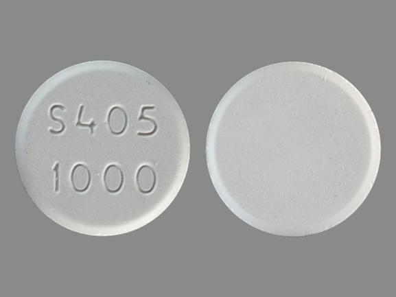 Pill S405 1000 White Round is Fosrenol