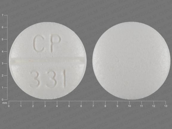 Pill CP 331  White Round is Hydrocortisone