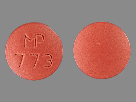 Pill MP 773 Brown Round is Felodipine extended-release