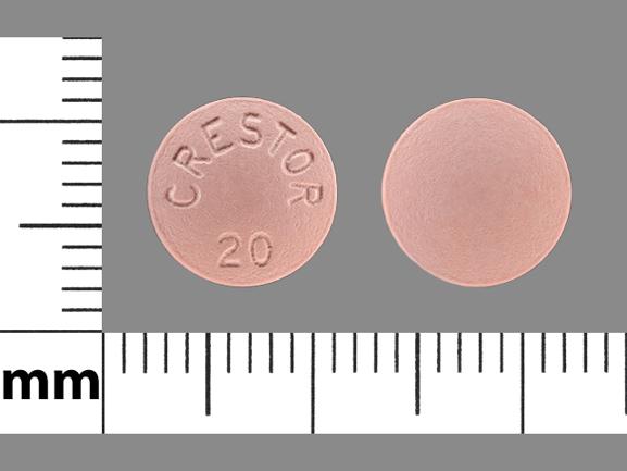 Pill CRESTOR 20 Pink Round is Crestor