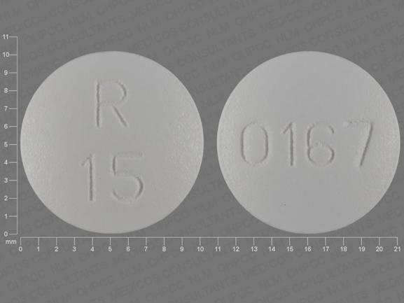 Pill R 15 0167 White Round is Olanzapine