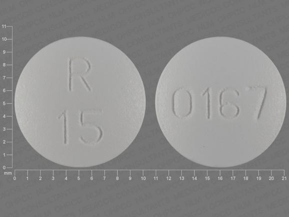 Pill R 15 0167 White Round is Olanzapine