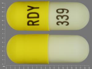 Pill RDY 339 Yellow & White Capsule/Oblong is Amlodipine Besylate and Benazepril Hydrochloride