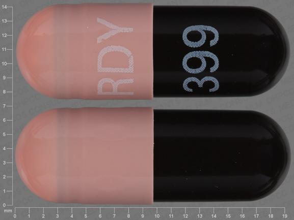 Pill RDY 399 Pink Capsule-shape is Lansoprazole Delayed Release