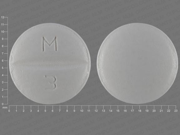 Pill M 3 White Round is Metoprolol Succinate Extended-Release