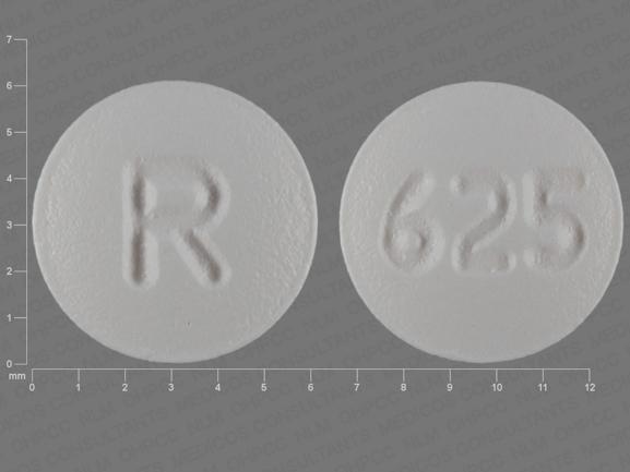 Pill Imprint R 625 (Zafirlukast 10 mg)