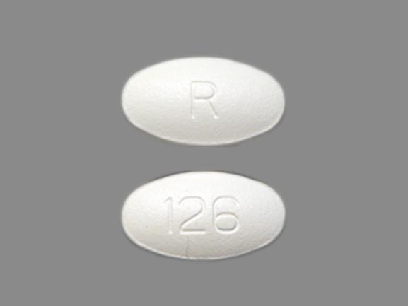 Pill R 126 White Oval is Ciprofloxacin Hydrochloride