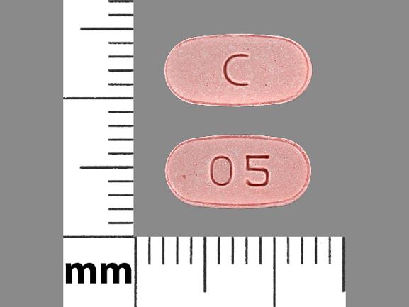 Pill C 05 Pink Capsule-shape is Fluconazole