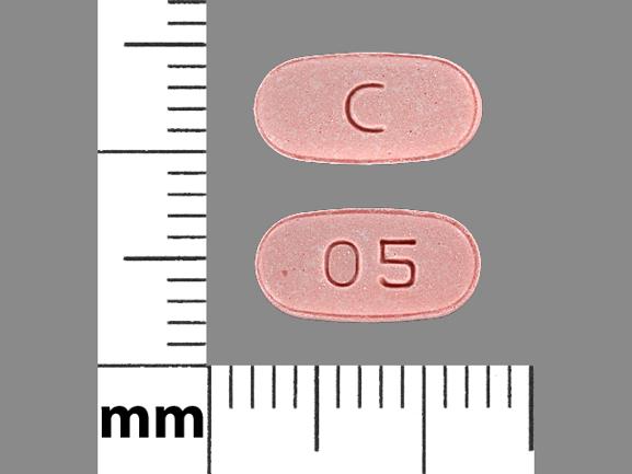 Pill C 05 Pink Capsule/Oblong is Fluconazole