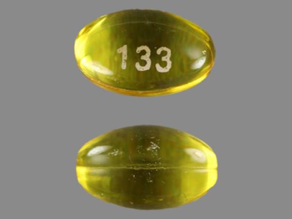 Pill 133 Yellow Oval is Benzonatate