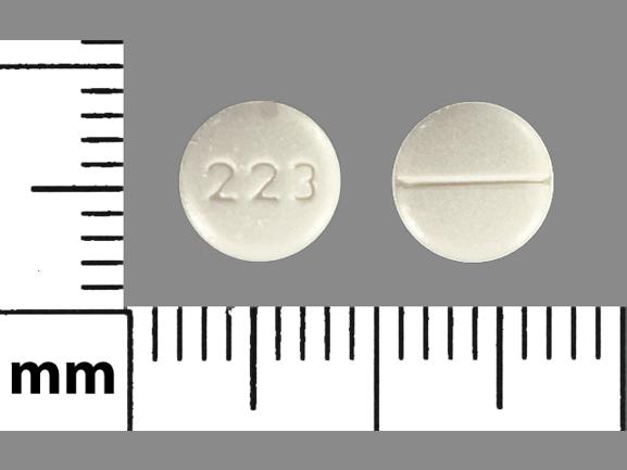 Pill 223 White Round is Oxycodone Hydrochloride