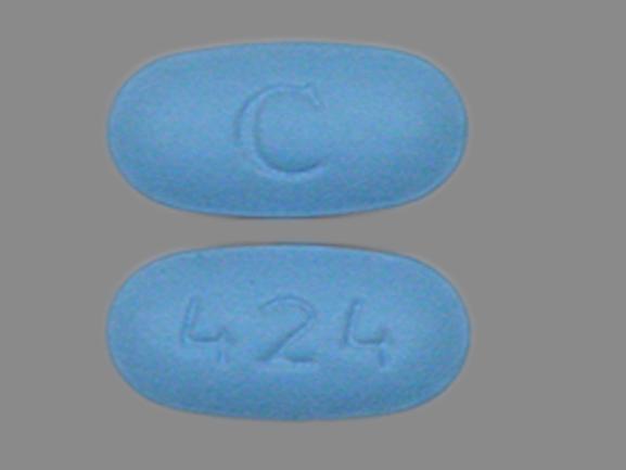 Pill C 424 Blue Oval is Paroxetine Hydrochloride