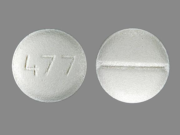 Pill 477 White Round is Metoprolol Tartrate