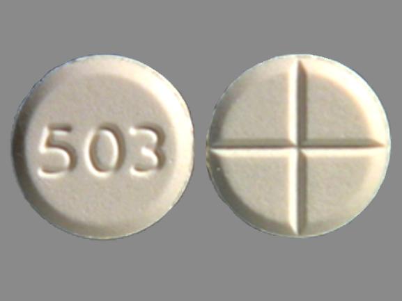 Pill 503 White Round is Tizanidine Hydrochloride