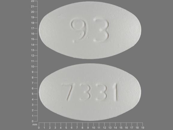 Pill 93 7331 White Elliptical/Oval is Lofibra