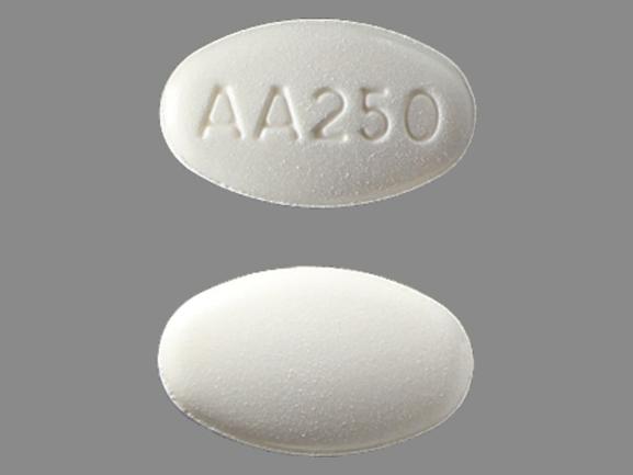 Pill AA250 White Oval is Zytiga