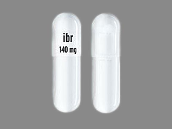 Pill ibr 140 mg White Capsule/Oblong is Imbruvica