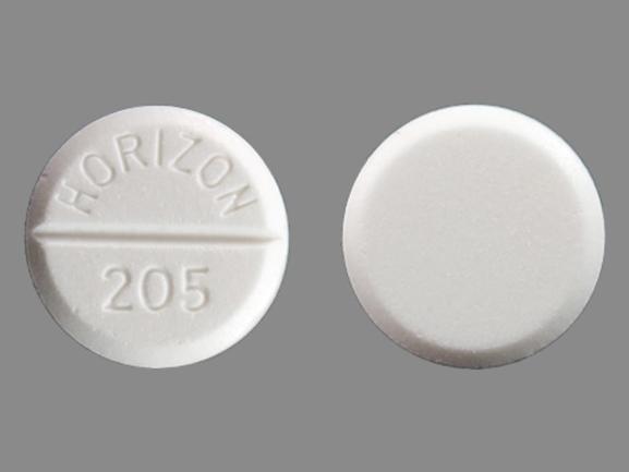 Pill HORIZON 205 White Round is Robinul Forte