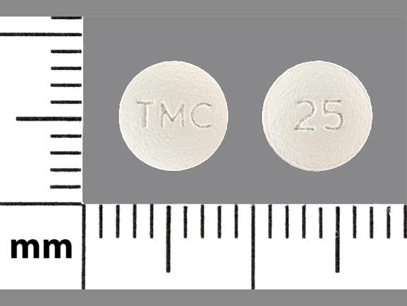 Pill TMC 25 White Round is Edurant