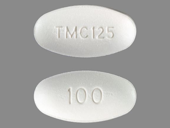 Pill TMC125 100 White Oval is Intelence