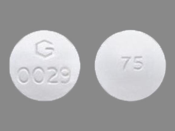Diclofenac sodium and misoprostol 75 mg / 200 mcg G 0029 75