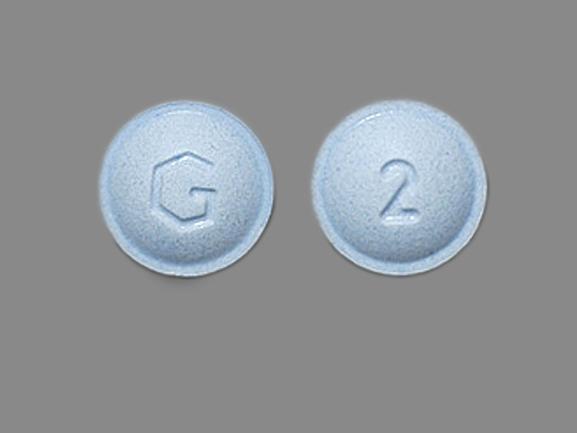 Pill G 2 Blue Round is Alprazolam Extended-Release