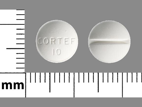 Pill CORTEF 10 White Round is Hydrocortisone