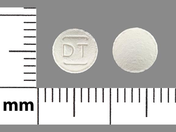 Pill DT White Round is Tolterodine Tartrate