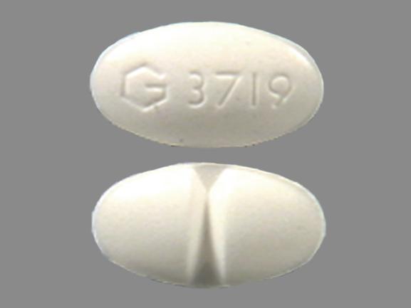 Pill G 3719 White Oval is Alprazolam