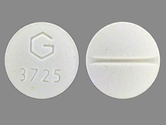 Pill G 3725 White Round is Glyburide