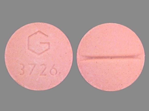 Pill G 3726 Pink Round is Glyburide